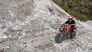 Pushing limits of my SUPER BIKE last motorable point in valley Kawasaki z900 in Himalayas [upl. by Naek]