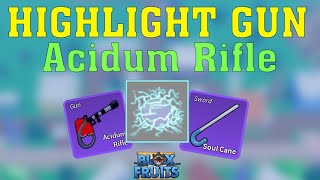 『Acidum Rifle  SuperHuman』Highlight Gun Sky PvP I Blox Fruits  Roblox  AdminGVNPower [upl. by Higginson]