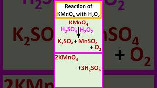 Reaction of KMnO4 with H2O2 chemistry [upl. by Emelia]