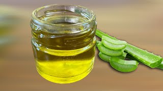 Homemade Natural Hair Serum  Aloe Vera Gel To Get Soft Smooth amp Shiny Hair [upl. by Acireed]