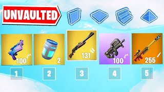 I Only Used Fortnites NEW UNVAULTED Weapons [upl. by Milka]