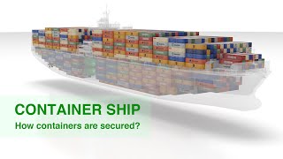 How A Container Ship Secures Containers  Design Safety Container Locating [upl. by Verbenia]