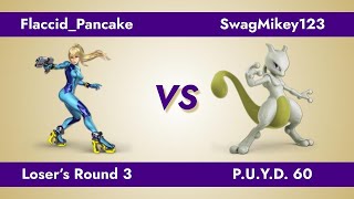 Put Up Your Dukes 60  Flaccidpancake ZSS vs SwagMikey123 Mewtwo  SSBU Losers Round 3 [upl. by Thorrlow362]