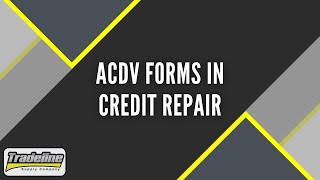 What Is an ACDV Form amp Why Does It Matter in Credit Repair [upl. by Niras]