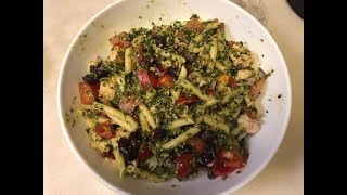 How to make pesto pasta salad [upl. by Ylrbmik]