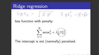 127 Penalised Regression 7 L2 Penalty [upl. by Ninahs]