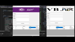 vbnet vs C  project using vbnet vs project using C [upl. by Pucida]