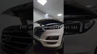 Tucson PPF in progress hyundai tucson paintprotection hassaanalamofficial cars safettly [upl. by Oderf]