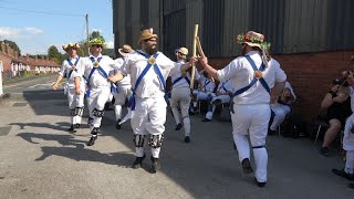 Jockey Morris dance quotThe Banks of the Leequot at Bromyard Folk Festival 2023 [upl. by Ehr]