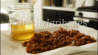 Schmaltz and Gribenes Rendered chicken fat and crispy chicken skin Step by Step recipe [upl. by Kitti]