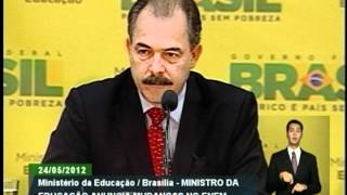 Em coletiva ministro da Educação explica novas regras para o Enem 2012  Parte 12 [upl. by Tonkin278]