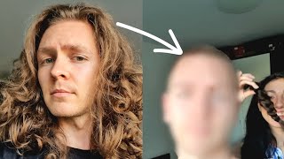 Cutting My Long Hair OFF for a BUZZ CUT Huge Transformation [upl. by Oruhtra913]