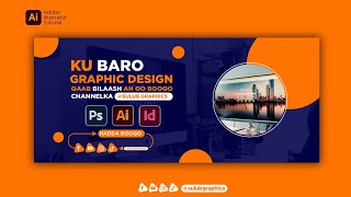 Youtube Art Banner  casharkii 10aad EE Adobe Illustrator [upl. by Zaneski]