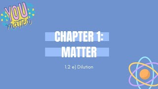 Matriculation Chemistry Chapter 12 Mole Concept Dilution [upl. by Alle192]