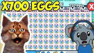 We Opened 700 Exclusive Eggs In Pet Simulator X [upl. by Edmee77]