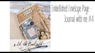 Embellished Envelope Page  Journal with me 4 [upl. by Lennod]