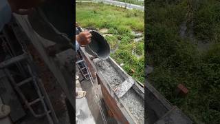 pouring concrete for cross beams shorts construction building xaydung khuontv [upl. by Ardell]