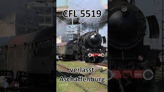 CFL 5519 Kriegslok BR 42 verlässt Aschaffenburg Hbf Richtung Miltenberg [upl. by Jeritah601]