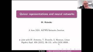 Markus Reineke 642024 Quiver representations and neural networks [upl. by Nosrac]