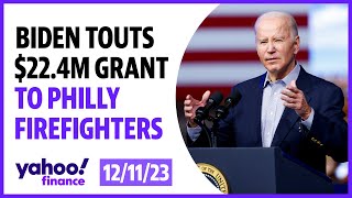 Biden remarks on 224 million SAFER grant award for Philadelphia firefighters [upl. by Cindie]