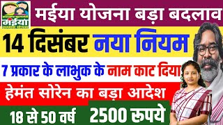 11 दिसंबर  मईया योजना बड़ा बदलाव Maiya Samman Yojana 5 Kist sarkar aapke dwar jharkhand [upl. by Adaynek115]