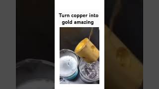 turn Copper into Gold amazing 🙀 instagram shorts youtubeshorts explore physicswallah [upl. by Reffotsirk652]