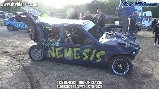 239 Steve Carter  Tongham Classic Banger Racing  Aldershot  In Car Video [upl. by Armallas]