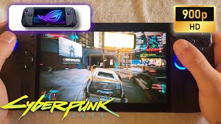 ASUS ROG Ally X  Cyberpunk 2077  900p  FSR21  Steam Deck settings [upl. by Cathleen]