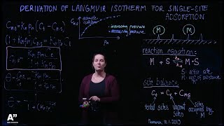 Prof Puurunen Lightboard 1  Singlesite Langmuir adsorption isotherm derivation [upl. by Lennej564]