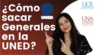 ¿Cómo sacar generales en la UNED Si no entraste a la UCR o a la UNA este video es para ti [upl. by Mila]