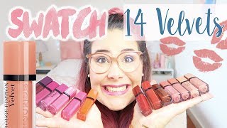 14 SWATCH  NOUVEAUX Rouges Editions Velvet de Bourjois [upl. by Ozner]