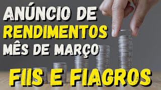 VGHF11 MXRF11 GARE11 HGLG11 XPLG11  ANÚNCIO DE RENDIMENTOS MÊS DE MARÇO fiis [upl. by Miuqaoj]