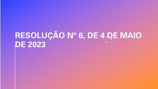 Resolução nº 6 de 4 de maio de 2023  Concurso de Carapicuíba PDDE [upl. by Anerok]