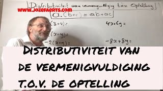 187 Distributiviteit van vermenigvuldiging tov optelling  met elektronische oefening [upl. by Toombs]