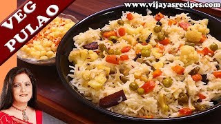 😀❤VEG PULAO RECIPE वेज पुलावVEG PULAO IN PRESSURE COOKER VEGETABLE PULAOVijayas Recipes [upl. by Schaumberger]