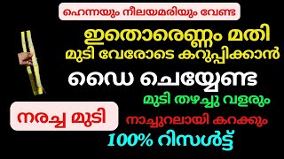 ഇതൊന്നു തൊട്ടാൽ മതി എത്ര നരച്ച മുടിയും വേരോടെ കട്ട കറുപ്പ് ആവുംNatural hair dye hairdye tips [upl. by Quincy]