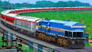 Train High Speed Crossing in Railway Gate  BUMPY RAILROAD  Train Simulator  Railwork  NTG GAMING [upl. by Ivah]