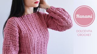 TUTORIAL MAGLIA ALLUNCINETTO quotHANAMIquot CON TECNICA A “T” [upl. by Ellesig]