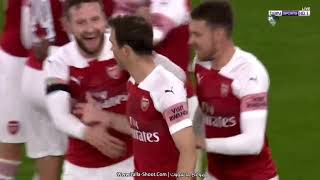 Arsenal vs Blackpool 10 Goal Lichtsteiner 30102018 [upl. by Ettezzus399]