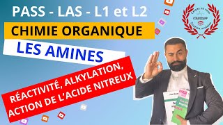 LES AMINES  25  RÉACTIVITÉ ALKYLATION FORMATION DE SULFAMIDE ACTION DE L’ACIDE NITREUX [upl. by Nariko]