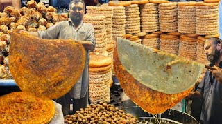 Lahori Katlama  Deep Fried Desi Pizza  Katlama Recipe  Lahore Street Food  Pakistan Street Food [upl. by Ogata]