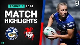 NRLW 2024  Eels v Dragons  Match Highlights [upl. by Acie]