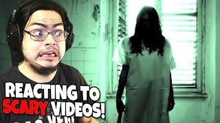 DONT GET SCARED  Reacting to SCARY Ghost Videos Compilation 9 [upl. by Anitaf42]