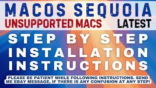 How to Install MacOS Sequoia 15 on Unsupported 20082017 Macs Buy Patched Bootable USB to Upgrade [upl. by Udenihc668]