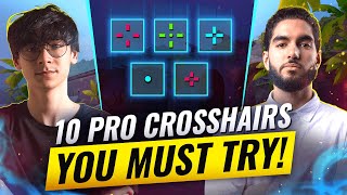 Want INSANE AIM Try These 10 PRO Crosshairs  Valorant [upl. by Ciapas]