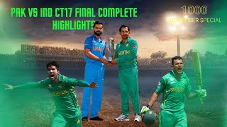 Pakistan Vs India CT17 FINAL COMPLETE HIGHLIGHTS 1000 SUBSRCIBERS SPECIAL  StumptoStump62 [upl. by Jobe]