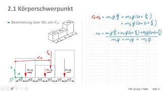 Berechnung Schwerpunkt von Körpern Flächen und Linien [upl. by Asehr931]