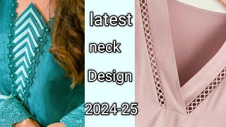 Latest neck design 202425trendy neckline Design [upl. by Nosretep]