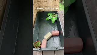 Small Balcony Pond Ideas  How to Build a Small Pond with Rice Fish and Aquatic Plants [upl. by Leirraj443]