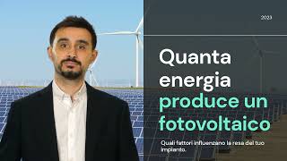 FOTOVOLTAICO QUANTO PRODUCE VERAMENTE ❓ [upl. by Julietta]